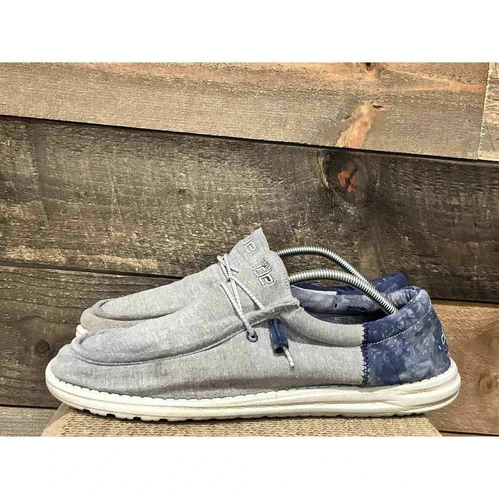 Hey‎ Dude Wally Funk Men Size 13 Indigo Tie Dye Comfort Slip On